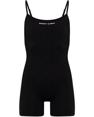 Sporty & Rich Jumpsuit From The 'The Essentials' Collection - Black