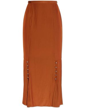 Lanvin Long Skirt With Slits - Orange