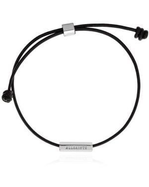 AllSaints Leather Bracelet With Applications - White