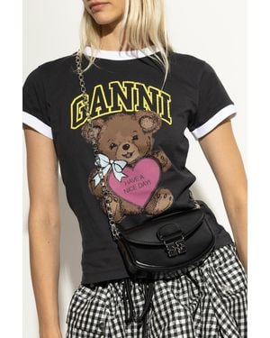 Ganni Shoulder Bag "Apo-G Mini" - Black
