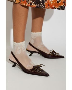 Marni Leather Heeled Shoes - Black