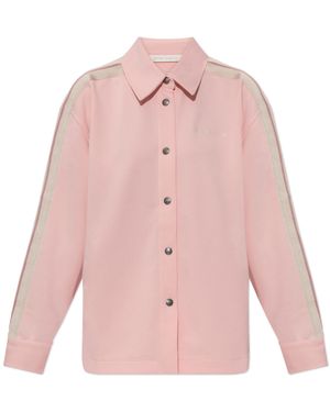 Palm Angels Shirt With Embroidered Logo - Pink
