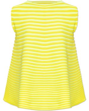 Pleats Please Issey Miyake Pleated Top - Yellow