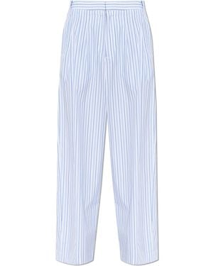 Rag & Bone Cotton Trousers With A Striped Pattern - Blue