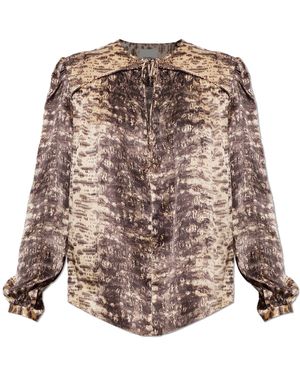 Isabel Marant Silk Top "Laraya" - Brown