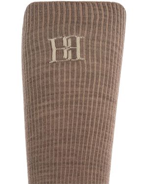 By Malene Birger Socks With Logo - Brown