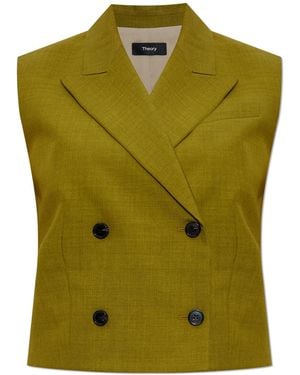 Theory Vest With Pockets - Green