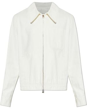 Ami Paris Denim Jacket With Pockets - White
