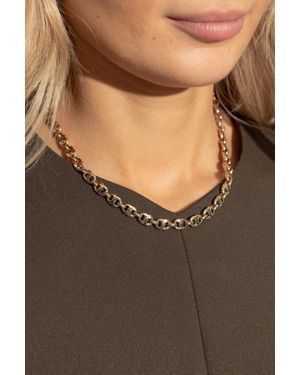 Tory Burch Brass Necklace - Brown
