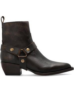 Golden Goose Leather Ankle Boots 'Debbie' - Black