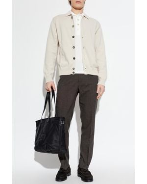 Paul Smith Plaid Patterned Pants - White