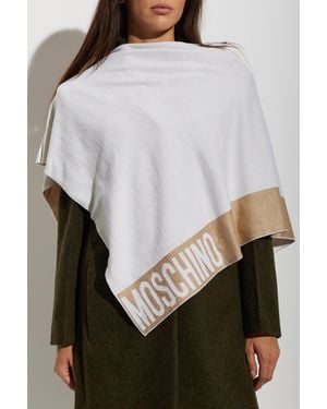 Moschino Poncho With Metallic Thread - Gray