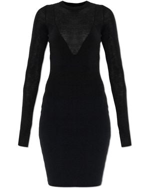 Versace Dress With Wool Trim - Black