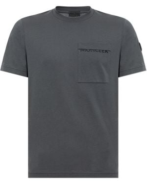 Moncler T-Shirt With Pocket - Grey