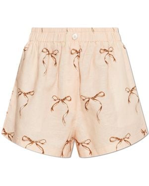 forte_forte Printed Shorts - Natural