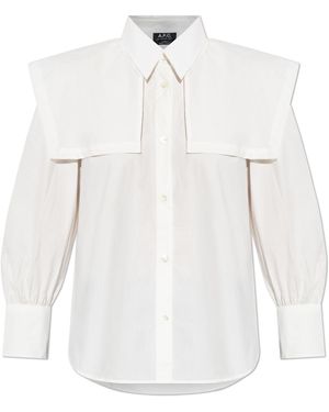 A.P.C. Shirt With Detachable Wide Collar - White