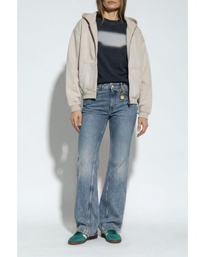 Alexander Wang T-Shirt With A Reflective Print - Blue