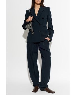 Alaïa Double-Breasted Blazer - Blue