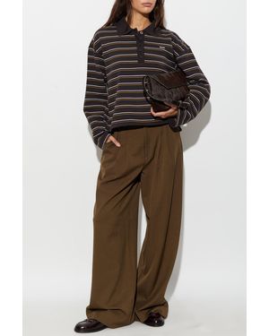 Gestuz 'Gzpilova' Polo Shirt With Embroidered Logo - Brown