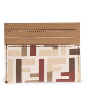 Fendi Card Case With Monogram - Natural