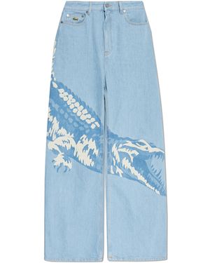 LACOSTE RUNWAY Jeans With Logo - Blue