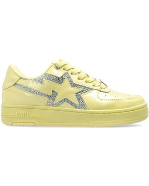 A Bathing Ape Sports Shoes With Logo - Yellow
