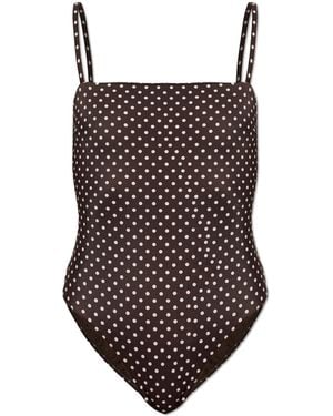 Matteau One-Piece Polka Dot Swimsuit - Brown