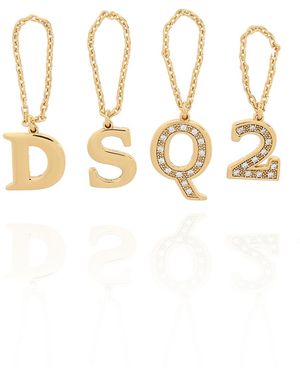DSquared² Set Of Four Rings - Metallic