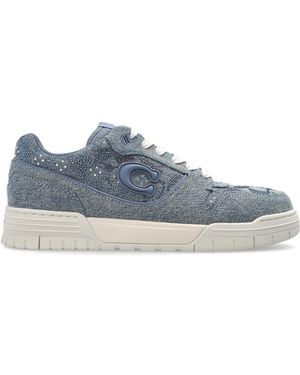 COACH Sports Shoes With Shimmering Sequins - Blue
