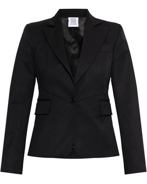 Vetements Wool Blazer With Double Vent - Black