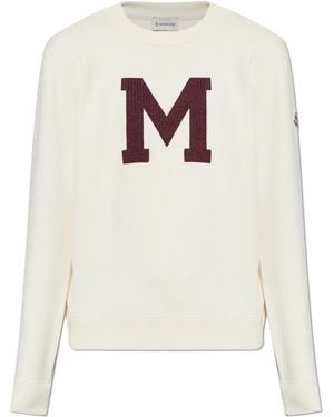Moncler Sweatshirt With Logo - White