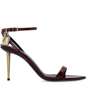 Tom Ford Leather Heeled Sandals - Red