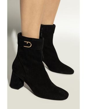 Furla 'Chic' Heeled Ankle Boots - Black