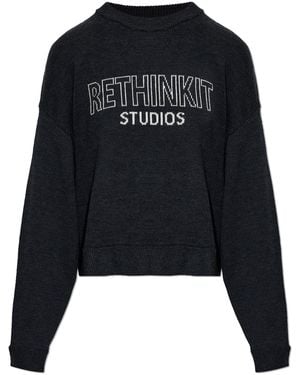 Rethinkit Studios Wool Crew Neck Jumper - Black