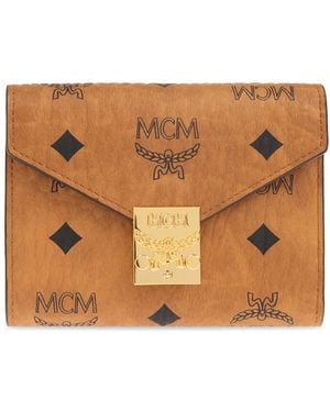 MCM Wallet With Logo - Brown