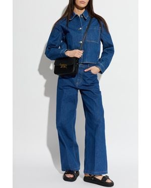 Maison Kitsuné Wide-Leg Jeans - Blue