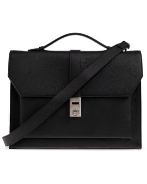 Ferragamo Leather Briefcase - Black