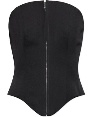 Alexander McQueen Wool Corset - Brown