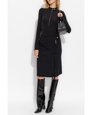 Courreges Wool Skirt - Black