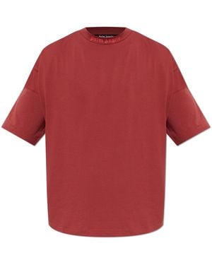 Palm Angels Logo T-Shirt - Red