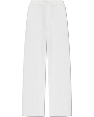 DSquared² Wide-Leg Pleated Trousers - White