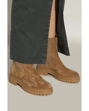 Gianvito Rossi Suede Jodhpur Boots - Natural