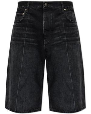 Balenciaga Denim Shorts - Black