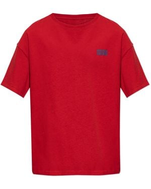 American Vintage T-Shirt With Printed Logo - Red