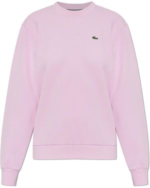 Lacoste Sweatshirt With Logo Patch - Pink