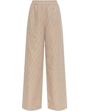 Fendi Monogram Trousers - Natural