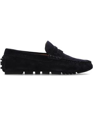 Emporio Armani Suede Loafers - Black