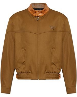 MCM Wool Jacket With Logo - Brown