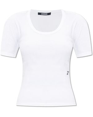 Jacquemus Top With Shoulder Pads - White