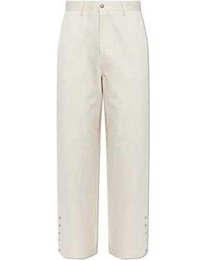 Palm Angels Straight-Leg Trousers - White